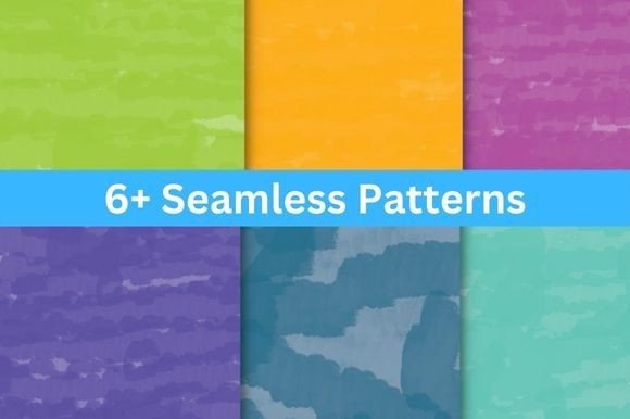 6 Colorful Seamless Patterns Design for Modern Branding