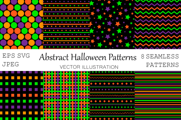 Abstract Halloween Seamless Patterns for Blog and Web Design