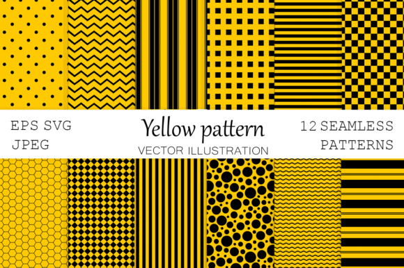 Abstract Yellow Seamless Patterns for Modern Branding and Marketing