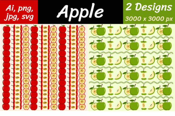 Apple Patterns – A Versatile Graphic Design Asset for Local Business Branding