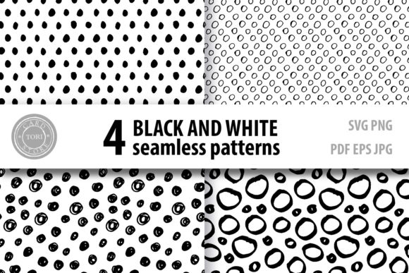Black and White Seamless Patterns for Modern Graphics