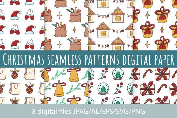 Christmas Seamless Patterns Digital Paper Review