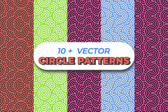 Digital Circle Patterns Bundle for Graphics Freebies
