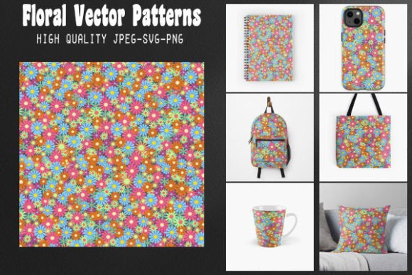 Floral Vector Patterns for Blog Graphics and Website Design