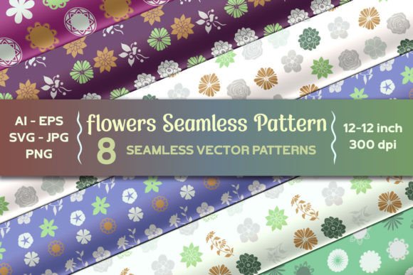 Flowers Seamless Patterns for Local Business Branding