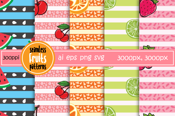 Fruit Seamless Patterns Free Bundle Review