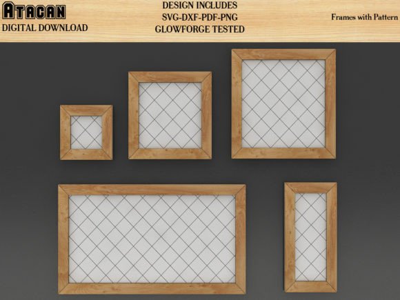 Glowforge Frame Bundle with Patterns for Brand Graphics