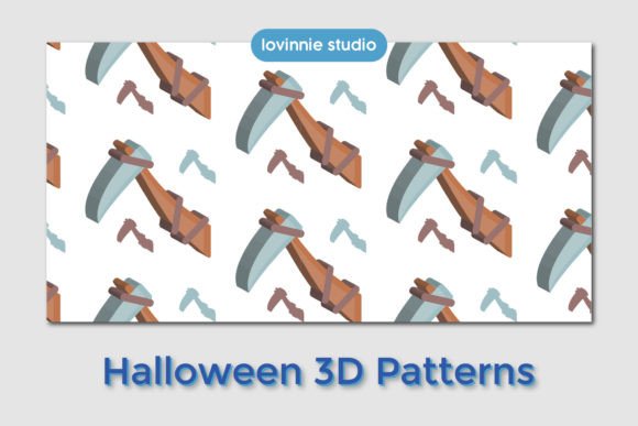 Halloween 3D Patterns for Graphics and Digital Products