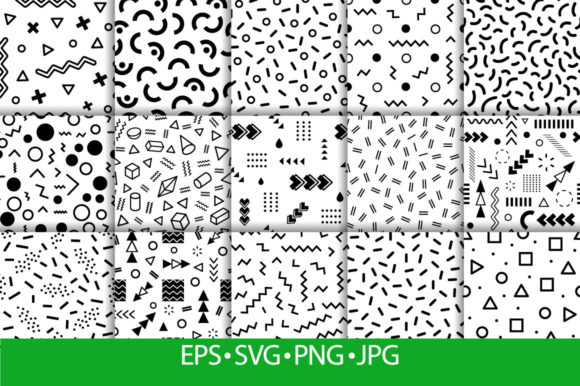 Memphis Patterns: A Funky Retro 90s Graphic Design Asset