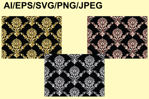 Posh Ornate Patterns Metallic for Creative Design