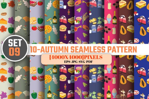 Seamless Autumn Digital Paper Patterns-9: A Graphic Design Asset for Branding