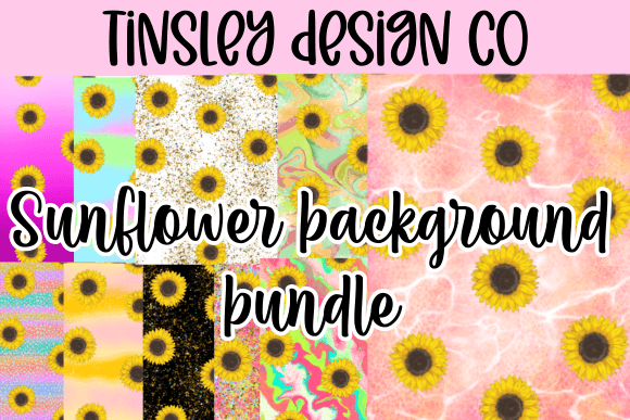 Sunflower Patterns Digital Background - A Versatile Graphic Design Asset